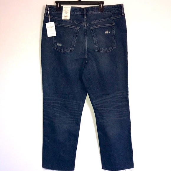 Free Assembly Super High-Rise Distressed Straight Leg Jeans Size 20 NWT - Picture 3 of 15